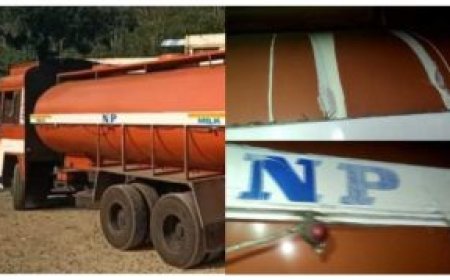 മായം കലര്ന്നതെന്ന സംശയത്തേത്തുടര്ന്ന് പൊലീസ് സ്റ്റേഷനില് സൂക്ഷിച്ച പാല് ലോറിയുടെ ടാങ്കര് പൊട്ടിത്തെറിച്ചു