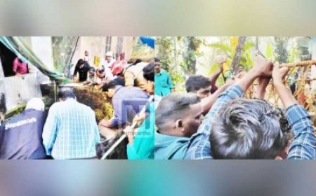 കിണറ്റിൽ വീണ വീട്ടമ്മയെ അഗ്നിരക്ഷസേനയും നാട്ടുകാരും ചേർന്ന് രക്ഷപ്പെടുത്തി