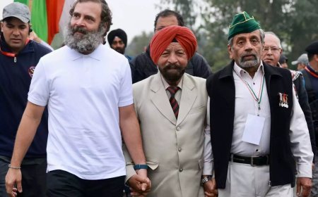 ഭാരത് ജോഡോ യാത്രയിൽ രാഹുലിനൊപ്പം പങ്കുചേർന്ന് സിയാച്ചിന് ഹീറോ ബാനാ സിംഗ്