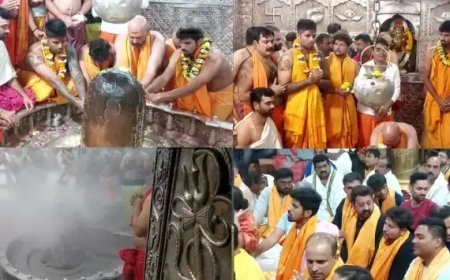 പരിക്കുമാറാൻ ക്ഷേത്ര ദർശനം; ഋഷഭ് പന്തിനായി ഉജ്ജയിൻ ക്ഷേത്രത്തിലെത്തി ഇന്ത്യന്‍ താരങ്ങള്‍