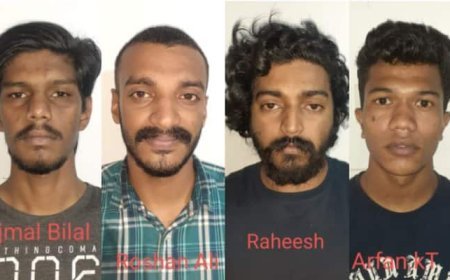 കഴുത്തില്‍ കത്തി വെച്ചു, ഗൂഗിള്‍ പേ വഴി പണം കവര്‍ന്നു; നാല് പ്രതികളെ പൊക്കി, ഒരാള്‍ക്ക് വയസ് 20, കേസും 20