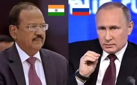 ജയശങ്കറിന് പിന്നാലെ ഡോവലും; പുടിനുമായി കൂട്ടിക്കാഴ്ച നടത്തി