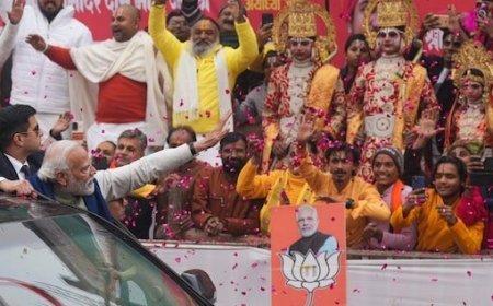 Ayodhya Comes Alive as Modi Holds Grand Roadshow, Inaugurates Maharishi Valmiki Airport