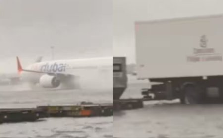 Dozens of Flights Cancelled, Delayed As Rain Plunges Dubai Airport Runway Underwater