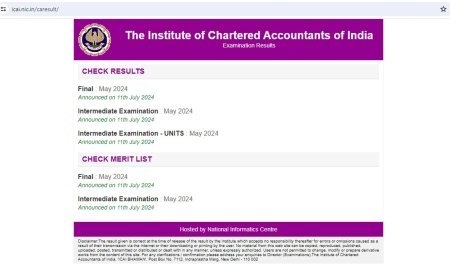 ICAI CA final and intermediate May 2024 results declared: over 7,000 clear CA final