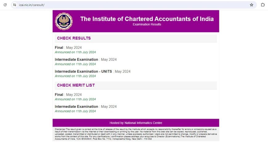 ICAI CA final and intermediate May 2024 results declared: over 7,000 clear CA final