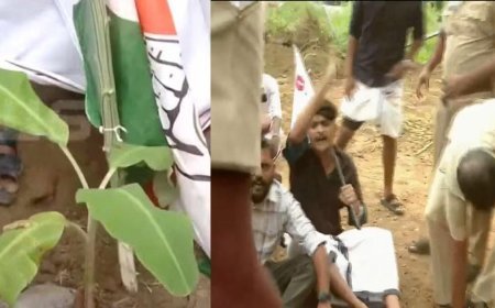 'Buds School named after RSS leader Hedgewar'; DYFI and Youth Congress workers protest