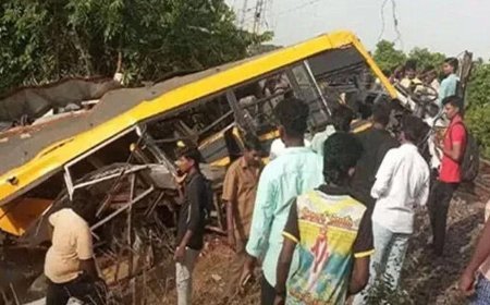 Train hits private school van in Tamil Nadu; five students die