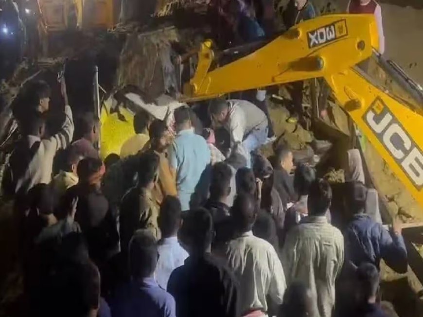 Landslide on top of bus in Himachal; 15 people lost their lives