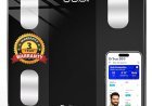 Dr Trust USA 526 Legend BMI Weight Scale & Body Fat Analyzer with IOS/Android App Sync,14 Essential Composition Metrics Weighing Machine for Home Health Monitoring (Black)