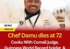 Chef Damu dies at 72; Cooku With Comali judge, Guinness World Record holder and Padma Shri-winning Tamil chef