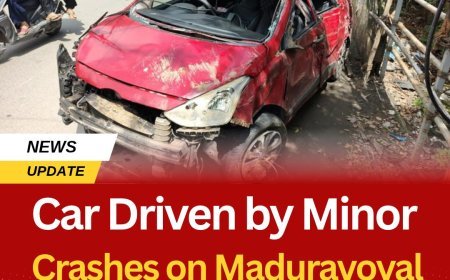 Car driven by minor crashes on Maduravoyal bypass, 17-year-old killed
